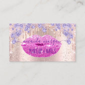 Carte De Visite Clous Manicure Maquillage Rose Parties scintillant (Devant)