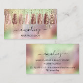 Carte De Visite Clous maquillage Artiste Holographe Manucure Drive (Devant / Derrière)