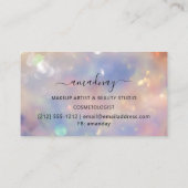 Carte De Visite Clous Maquillage Artiste Lash Rose Déchets de manu (Dos)