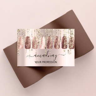 Carte De Visite Clous Maquillage Artiste Lash Rose Gold Drivers