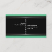 Carte De Visite Clous métalliques argentés vert menthe noire (Dos)