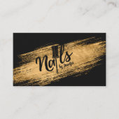 Carte De Visite Clous par - Logo du texte Dessin - Brosse d'or (Devant)