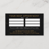 Carte De Visite Clous par - Logo texte original Dessin d'or (Dos)