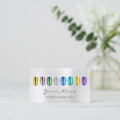 Carte De Visite Clous Parties scintillant Art Glam Métallo Bleu Ar (Debout devant)