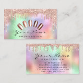 Carte De Visite Clous Parties scintillant d'art Holographique Déch (Devant / Derrière)