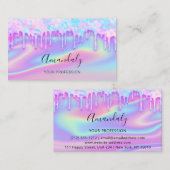 Carte De Visite Clous professionnels Maquillage Artiste Lashes Uni (Devant / Derrière)