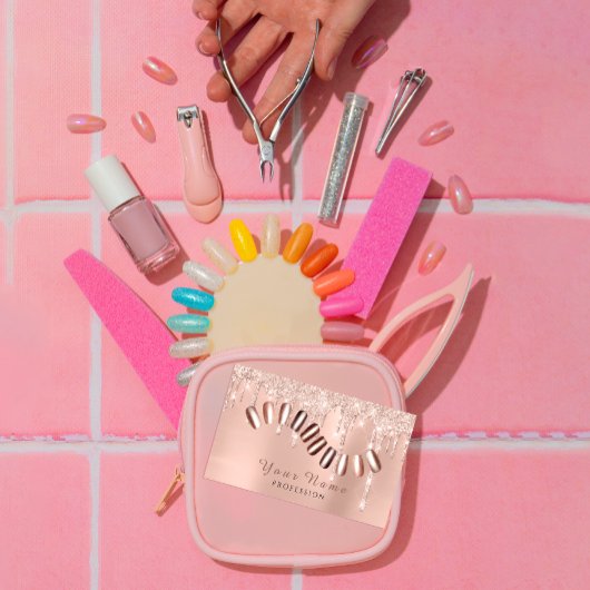 Carte De Visite Clous Salon Manicurist Drives Parties scintillant