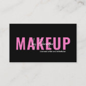 Carte De Visite Clous Spas De Salon Moderne Et Eyelash Noir & Rose (Devant)