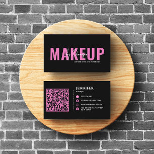 Carte De Visite Clous Spas De Salon Moderne Et Eyelash Noir & Rose