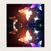 Carte De Visite Clowing Night Butterflies (Extérieur déplié)