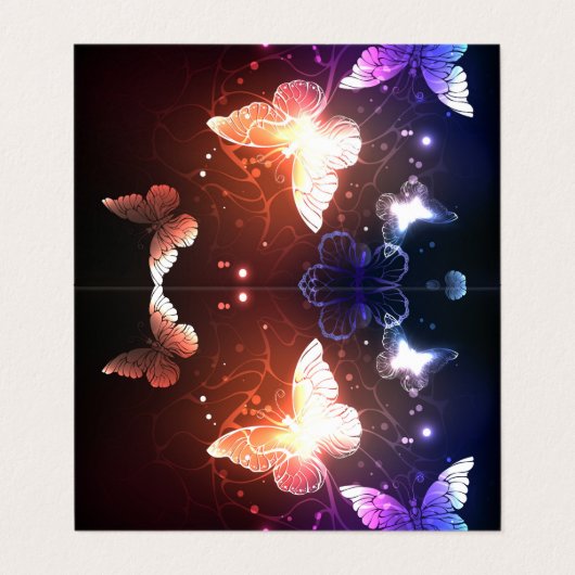Carte De Visite Clowing Night Butterflies (Extérieur déplié)