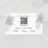 Carte De Visite Clown de peinture faciale mignon (Dos)