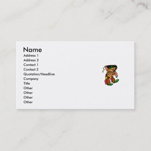 Carte De Visite Clown de rodéo (Devant)