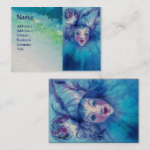 CARTE DE VISITE CLOWN EN BLEU (Devant / Derrière)