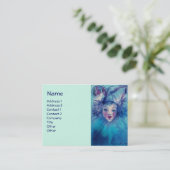 CARTE DE VISITE CLOWN EN BLEU (Debout devant)