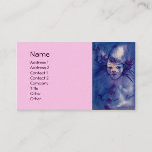 CARTE DE VISITE CLOWN EN VIOLET
