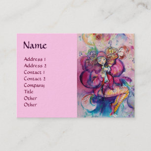 CARTE DE VISITE CLOWN MUSICAL