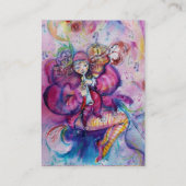 Carte De Visite CLOWN MUSICAL ROSEAU Aquarelle (Dos)