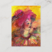CARTE DE VISITE CLOWN ROSE (Dos)