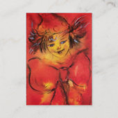 CARTE DE VISITE CLOWN ROUGE (Dos)