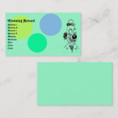 Carte De Visite Clown vintage (Devant / Derrière)