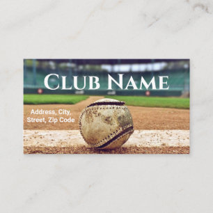 Carte De Visite Club de baseball Nom Field Paysage Photo moderne