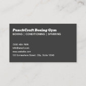 Carte De Visite Club de boxe (Dos)