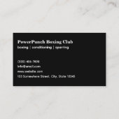 Carte De Visite Club de boxe (Dos)