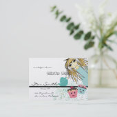 Carte De Visite Club de gâteaux de coupe de filles d'Anime (Debout devant)