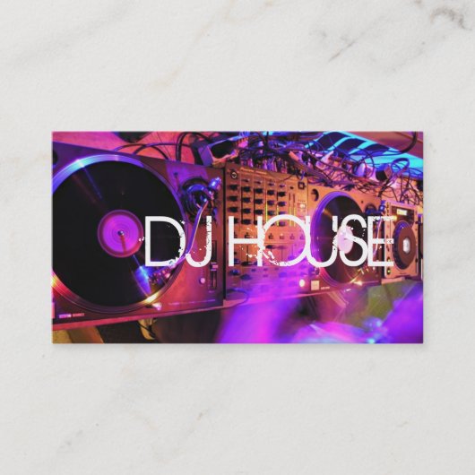 CARTE DE VISITE CLUB DE MUSIQUE DJ HOUSE (Devant)