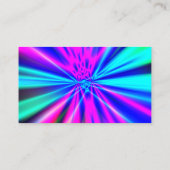 Carte De Visite Club de nuit Aqua Neon Abstrait DJ (Dos)