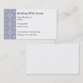 Carte De Visite Club Et Classes De Quilting (Devant / Derrière)