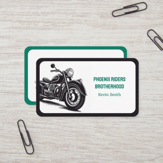 Carte De Visite Club moto (Devant/Arrière en situation)