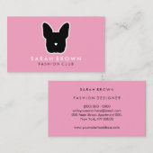 Carte De Visite Club pour animaux de compagnie Silhouette (Devant / Derrière)