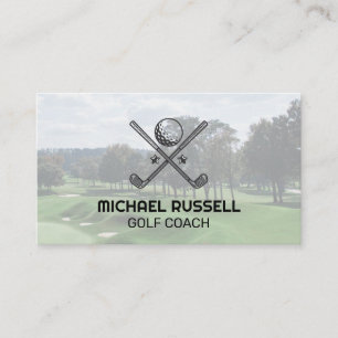 Carte De Visite Clubs de golf et balle   Sports