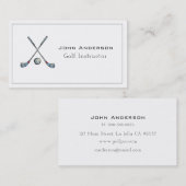 Carte De Visite Clubs de golf et instructeur de golf (Devant / Derrière)