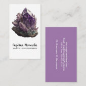 Carte De Visite Cluster de cristal d'Améthyste (Devant / Derrière)