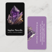Carte De Visite Cluster de cristal d'Améthyste (Devant / Derrière)