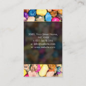 Carte De Visite Cluster de cristaux de guérison sur pierres précie (Dos)