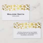 Carte De Visite Cluster d'or | Lux Shimmer, blanc (Devant / Derrière)