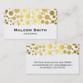 Carte De Visite Cluster d'or | Lux Shimmer, blanc II (Devant / Derrière)