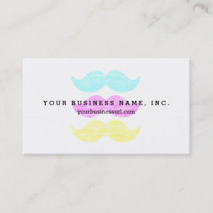 Carte De Visite CMY Mustaches (style presse-lettres)