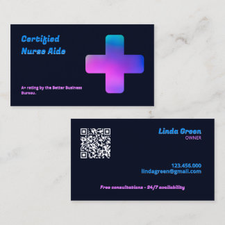 Carte De Visite CNA Nursing QR