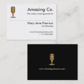 Carte De Visite Co-fondateur et professionnel simples de logo de (Devant / Derrière)