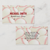 Carte De Visite Coach Baseball / Softball (Devant / Derrière)