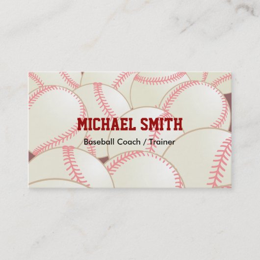 Carte De Visite Coach Baseball / Softball (Devant)
