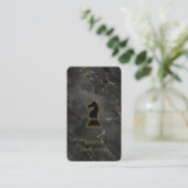 Carte De Visite Coach Black Marble & Gold Chess (Debout devant)