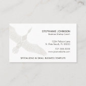 Carte De Visite Coach Consultant Oie Abstraite dans le logo de vol (Dos)