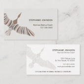 Carte De Visite Coach Consultant Oie Abstraite dans le logo de vol (Devant / Derrière)