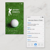 Carte De Visite Coach Creative Golfer Golf (Devant / Derrière)
